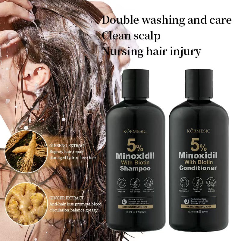 Minoxidil et Biotine 5% – Kit Complet Anti-Chute & Repousse