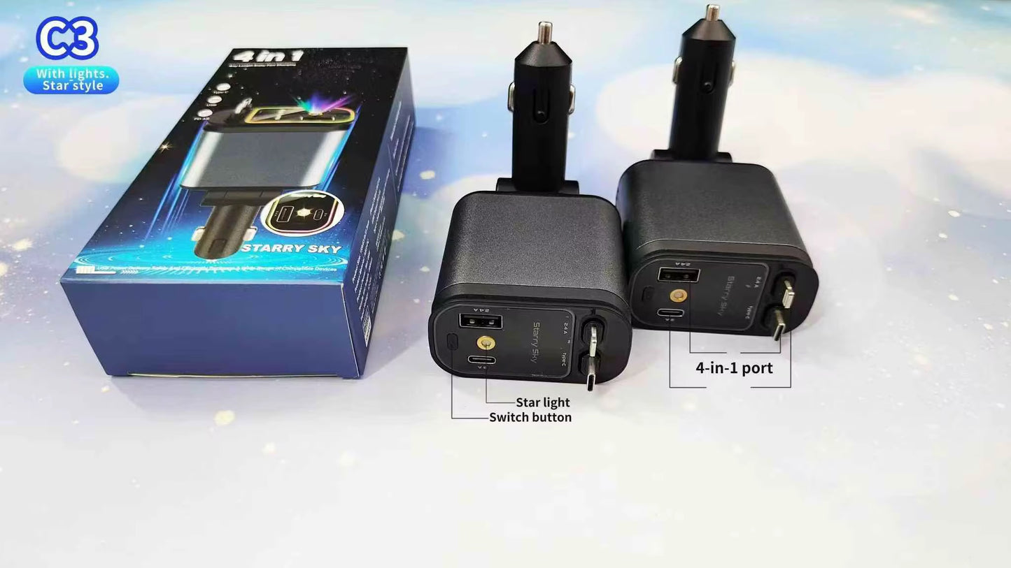 Chargeur Voiture 4 en 1