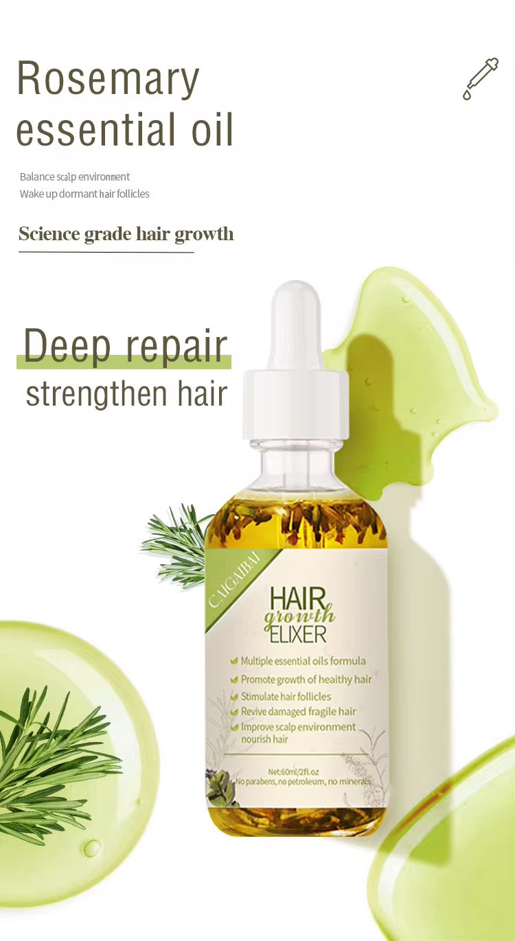 Huile Naturelle de Croissance des Cheveux