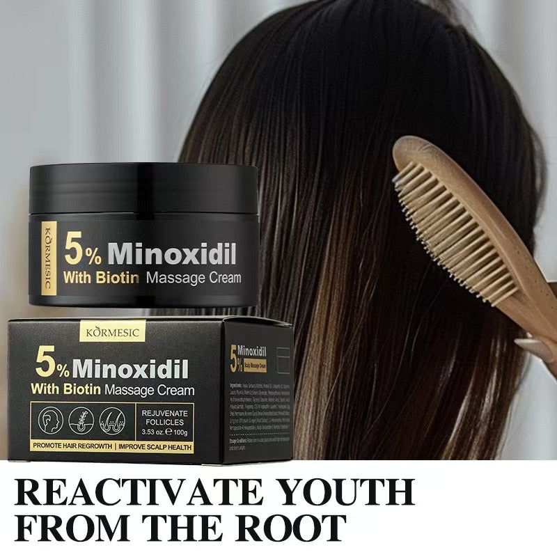 Minoxidil et Biotine 5% – Kit Complet Anti-Chute & Repousse