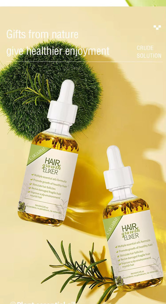 Huile Naturelle de Croissance des Cheveux
